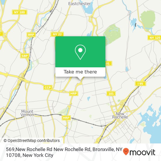 Mapa de 569,New Rochelle Rd New Rochelle Rd, Bronxville, NY 10708
