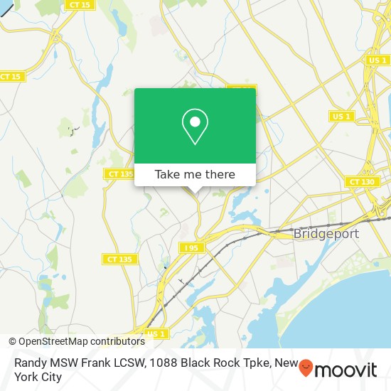 Mapa de Randy MSW Frank LCSW, 1088 Black Rock Tpke