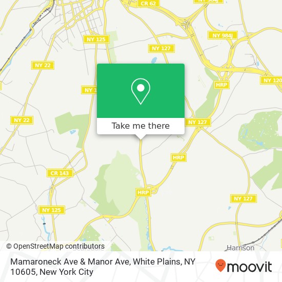 Mamaroneck Ave & Manor Ave, White Plains, NY 10605 map