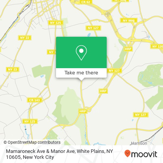 Mapa de Mamaroneck Ave & Manor Ave, White Plains, NY 10605