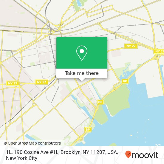 1L, 190 Cozine Ave #1L, Brooklyn, NY 11207, USA map