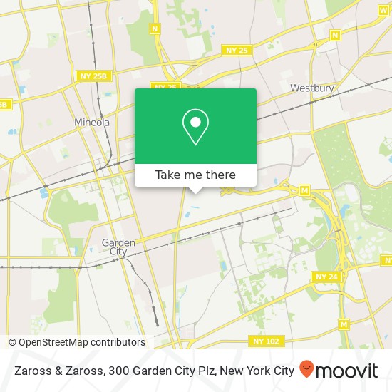 Mapa de Zaross & Zaross, 300 Garden City Plz