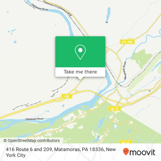 416 Route 6 and 209, Matamoras, PA 18336 map