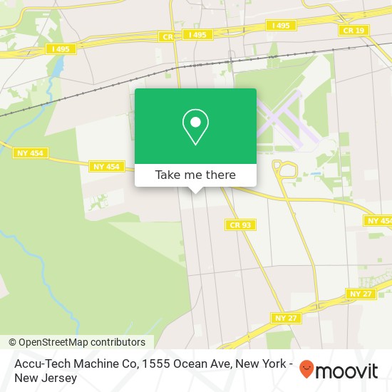 Mapa de Accu-Tech Machine Co, 1555 Ocean Ave