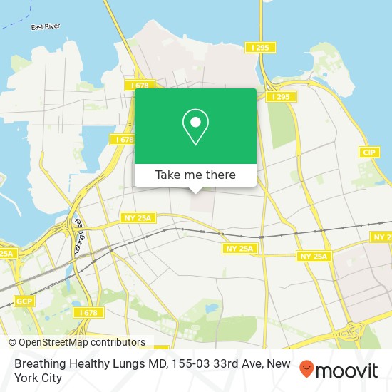 Mapa de Breathing Healthy Lungs MD, 155-03 33rd Ave