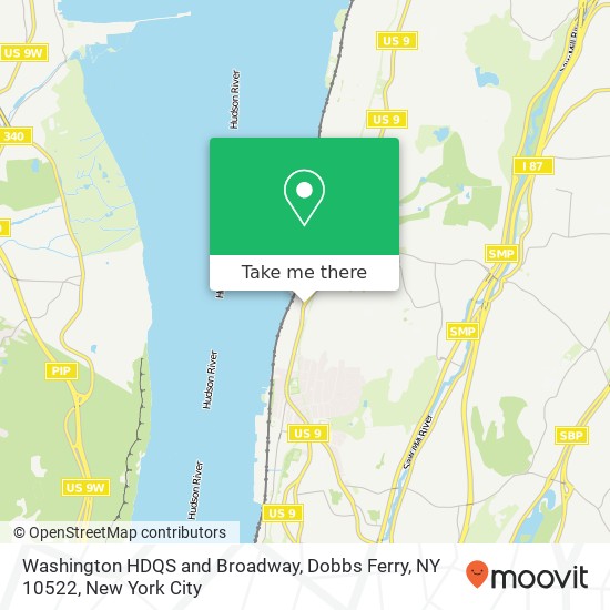 Mapa de Washington HDQS and Broadway, Dobbs Ferry, NY 10522