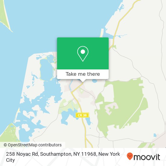 Mapa de 258 Noyac Rd, Southampton, NY 11968