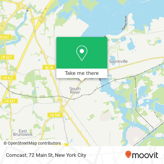 Mapa de Comcast, 72 Main St