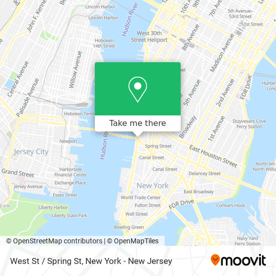 West St / Spring St map