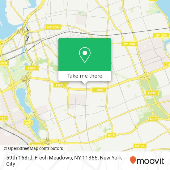 Mapa de 59th 163rd, Fresh Meadows, NY 11365
