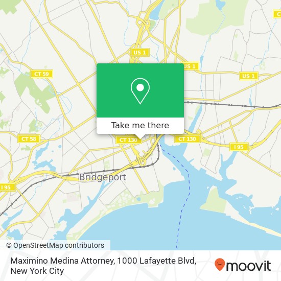 Mapa de Maximino Medina Attorney, 1000 Lafayette Blvd