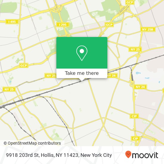 Mapa de 9918 203rd St, Hollis, NY 11423