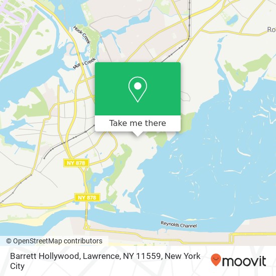 Mapa de Barrett Hollywood, Lawrence, NY 11559