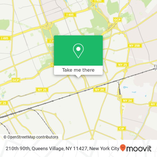 Mapa de 210th 90th, Queens Village, NY 11427