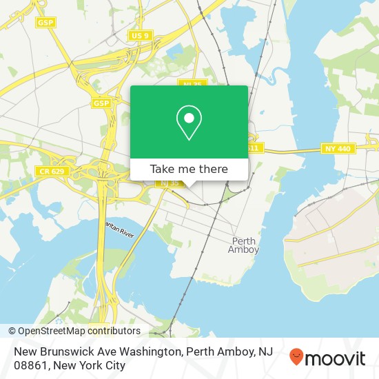 New Brunswick Ave Washington, Perth Amboy, NJ 08861 map