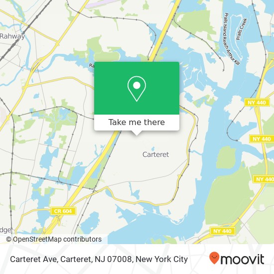 Mapa de Carteret Ave, Carteret, NJ 07008