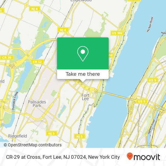 CR-29 at Cross, Fort Lee, NJ 07024 map