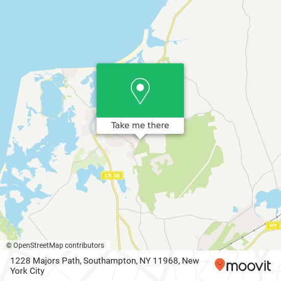 Mapa de 1228 Majors Path, Southampton, NY 11968