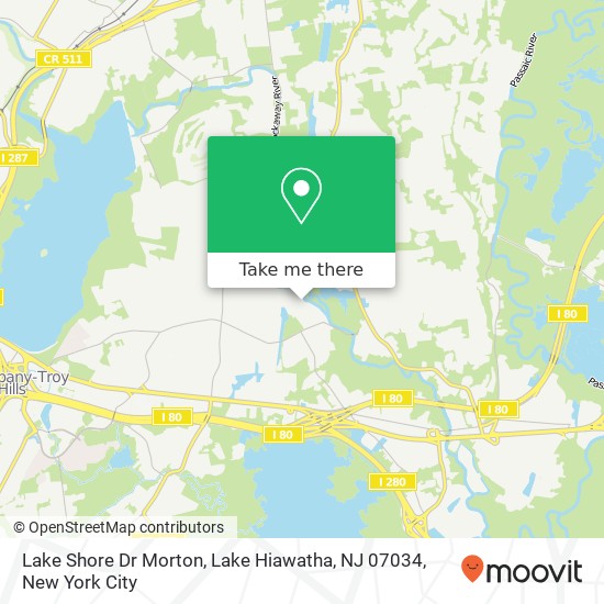 Lake Shore Dr Morton, Lake Hiawatha, NJ 07034 map