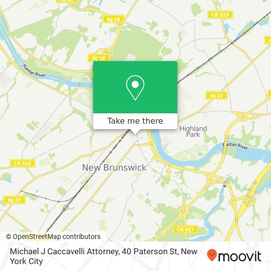 Michael J Caccavelli Attorney, 40 Paterson St map