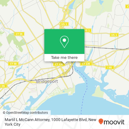 Mapa de Martil L McCann Attorney, 1000 Lafayette Blvd