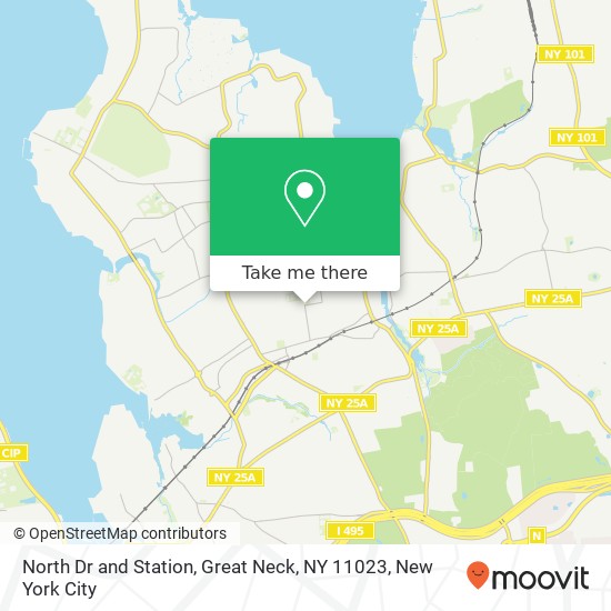 Mapa de North Dr and Station, Great Neck, NY 11023