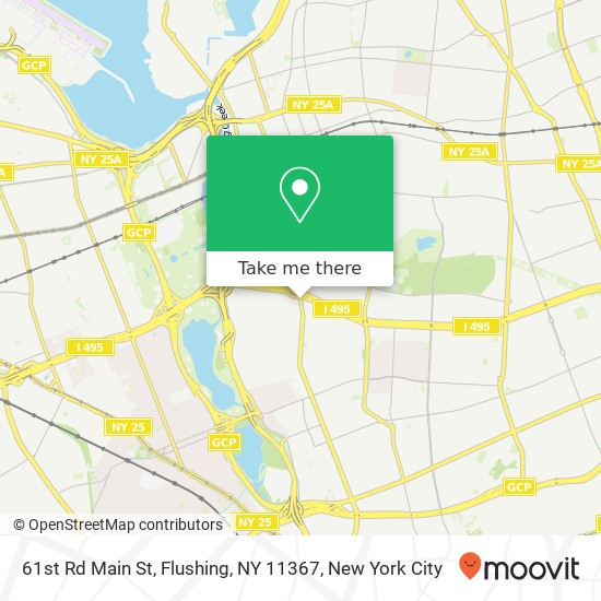 61st Rd Main St, Flushing, NY 11367 map