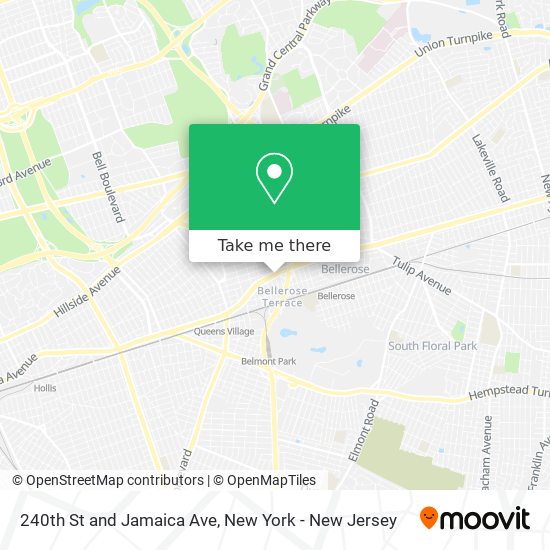 240th St and Jamaica Ave map