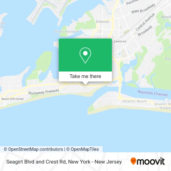 Seagirt Blvd and Crest Rd map