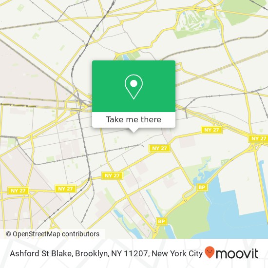 Ashford St Blake, Brooklyn, NY 11207 map