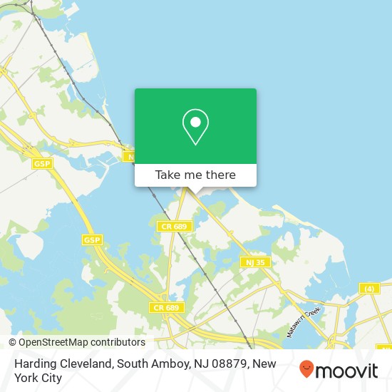 Mapa de Harding Cleveland, South Amboy, NJ 08879