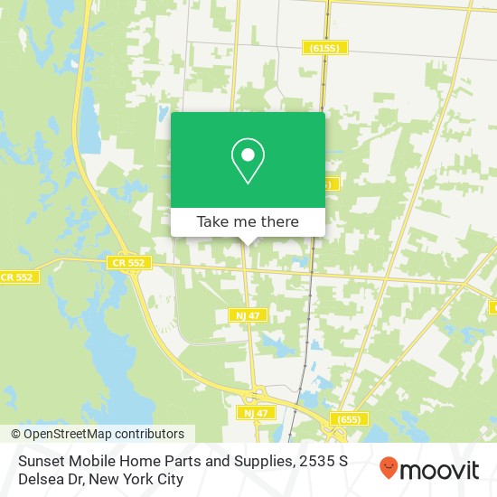 Sunset Mobile Home Parts and Supplies, 2535 S Delsea Dr map