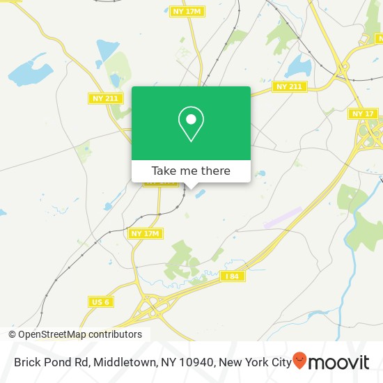 Mapa de Brick Pond Rd, Middletown, NY 10940