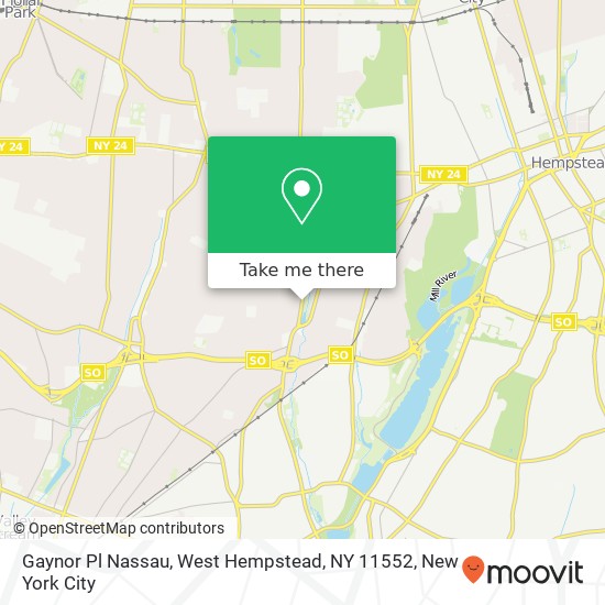 Mapa de Gaynor Pl Nassau, West Hempstead, NY 11552