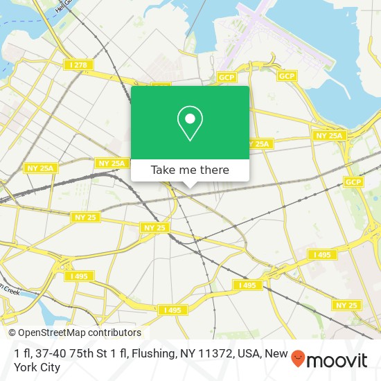 1 fl, 37-40 75th St 1 fl, Flushing, NY 11372, USA map