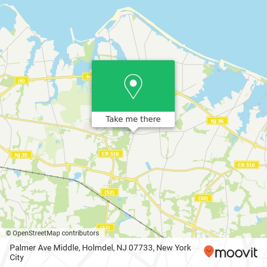 Palmer Ave Middle, Holmdel, NJ 07733 map