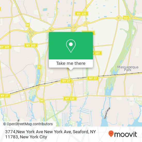 3774,New York Ave New York Ave, Seaford, NY 11783 map