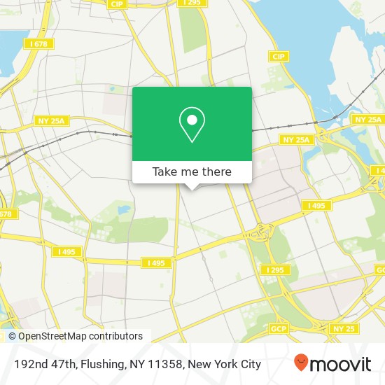 192nd 47th, Flushing, NY 11358 map