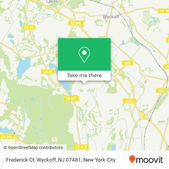 Frederick Ct, Wyckoff, NJ 07481 map