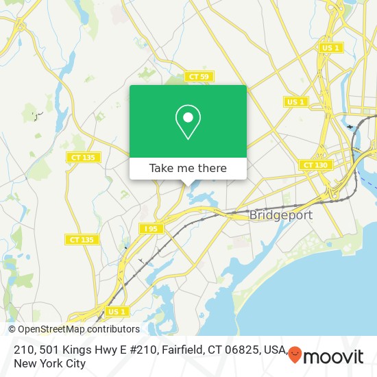 210, 501 Kings Hwy E #210, Fairfield, CT 06825, USA map