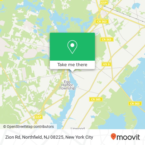 Mapa de Zion Rd, Northfield, NJ 08225