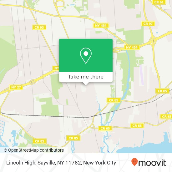 Lincoln High, Sayville, NY 11782 map
