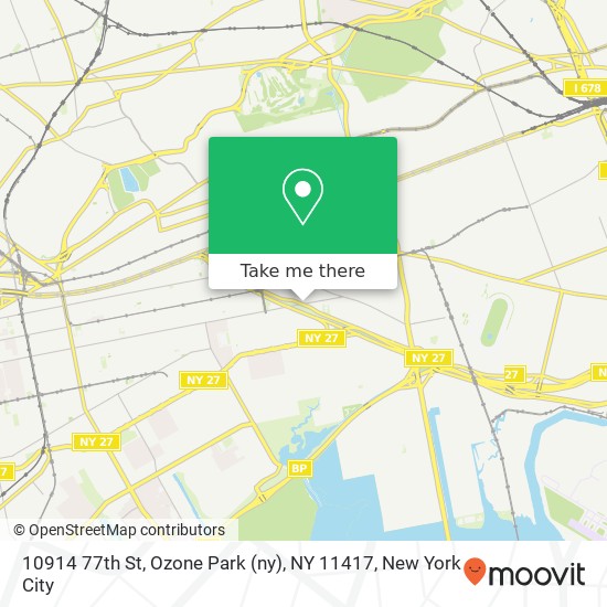 10914 77th St, Ozone Park (ny), NY 11417 map