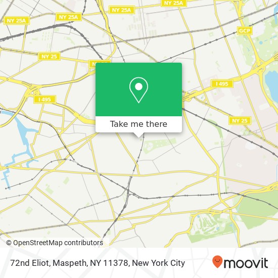 Mapa de 72nd Eliot, Maspeth, NY 11378