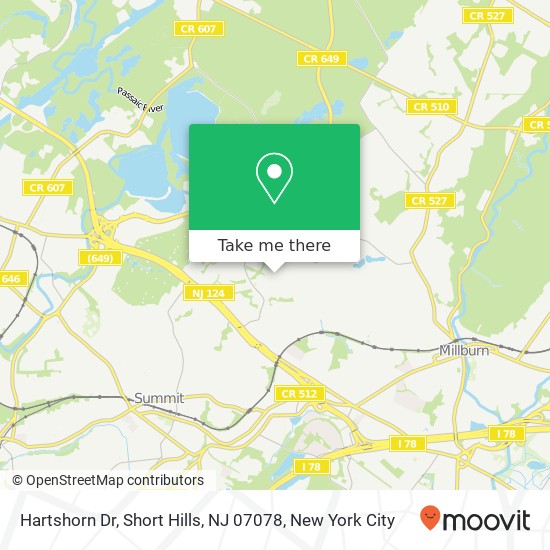 Hartshorn Dr, Short Hills, NJ 07078 map
