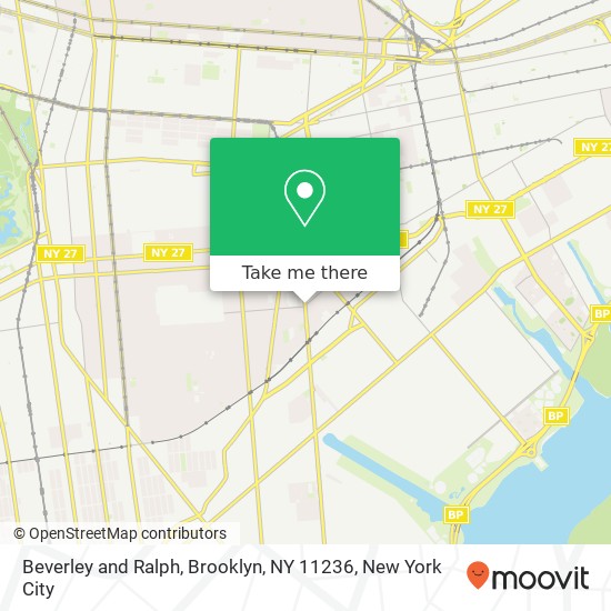 Mapa de Beverley and Ralph, Brooklyn, NY 11236