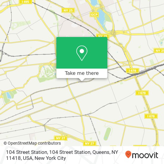 104 Street Station, 104 Street Station, Queens, NY 11418, USA map