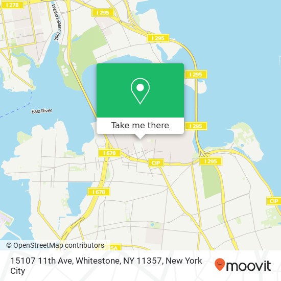 Mapa de 15107 11th Ave, Whitestone, NY 11357