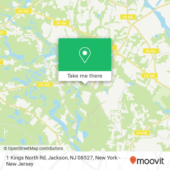 Mapa de 1 Kings North Rd, Jackson, NJ 08527