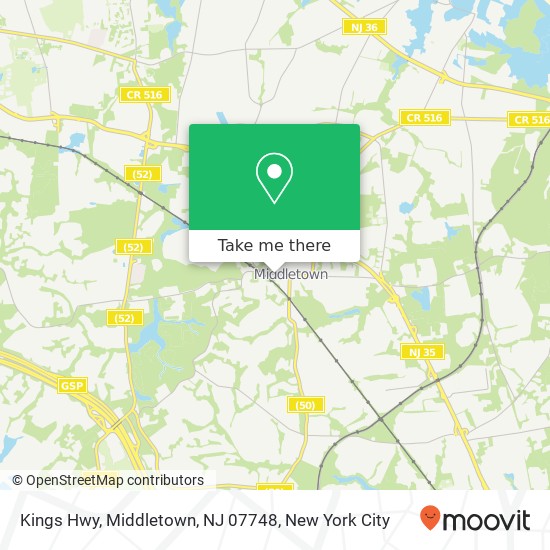 Mapa de Kings Hwy, Middletown, NJ 07748